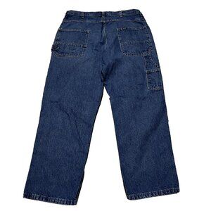 KEY Straight Leg Jeans Medium Wash Vintage Carpenter Work Size 36 X 32